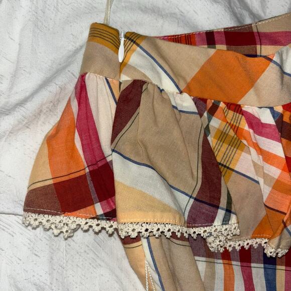 Trina Turk Reyes One Shoulder Plaid Dress with Detachable Flower – Size 0 – NWT - Picture 9 of 14